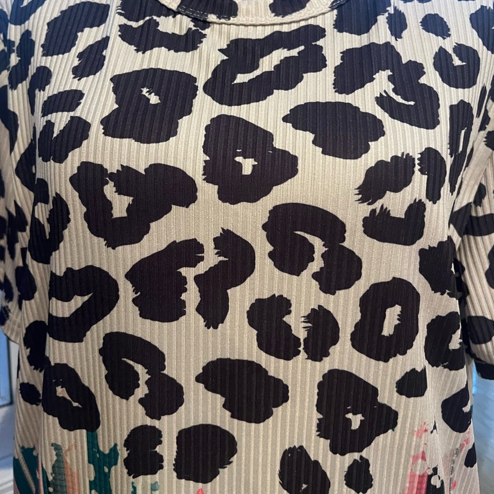 Crazy Train Leopard and Striped Above Knee Dress - Picture 4 of 9